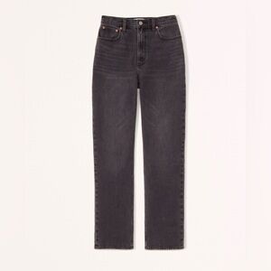 Abercrombie & Fitch 90s Straight Ultra High Rise Black Jeans